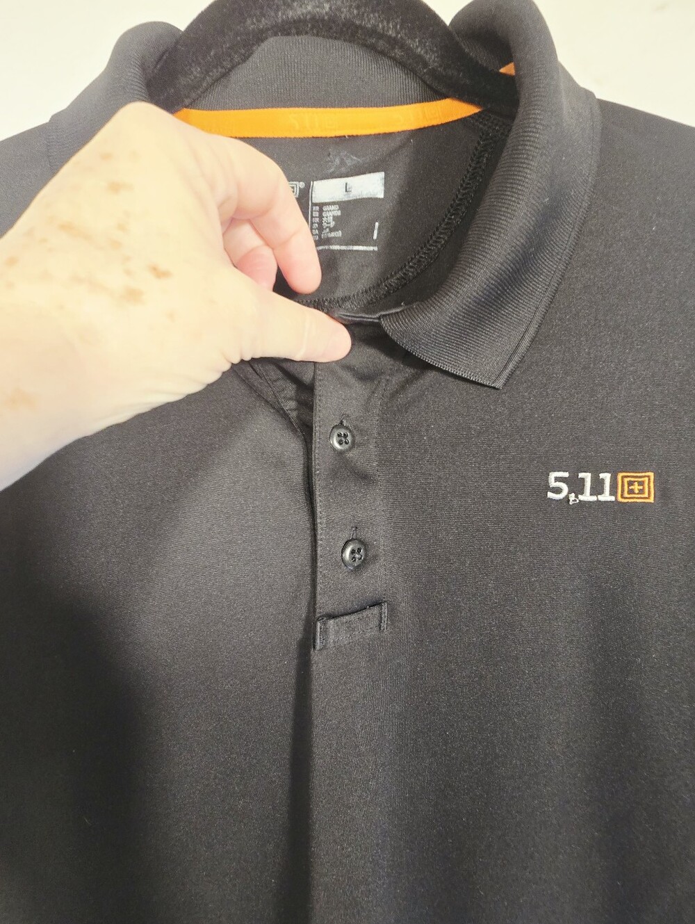 5.11 Lot Of 2 Black S Sleeve 1/4 Button Performance Tactical Polo Shorts. Large - Picture 13 of 16